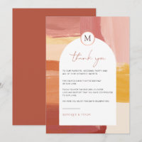 Terracotta Sunrise | Wedding Table Thank You