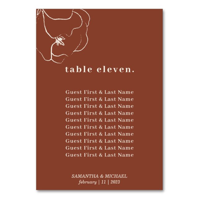 Terracotta Table Assignment Number (Front)