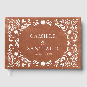 Terracotta Talavera Wedding Guest Book