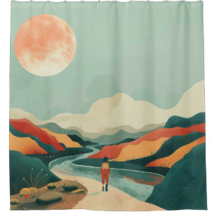 Terracotta Teal Boho River Mountain Journey