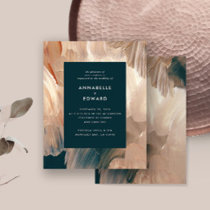 Terracotta teal painterly modern stylish wedding i