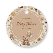 Terracotta Teddy Bear Boho Floral Baby Shower