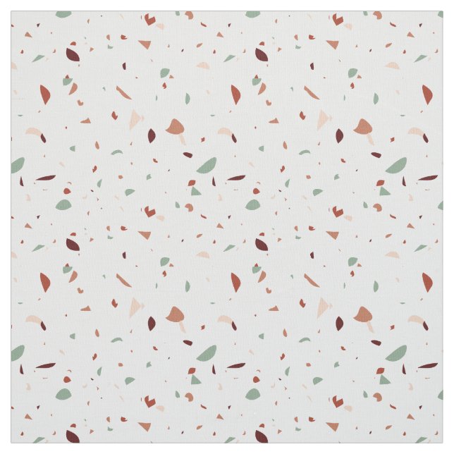 Terracotta Terrazzo with Sienna & Mint Green Fabric (Swatch)