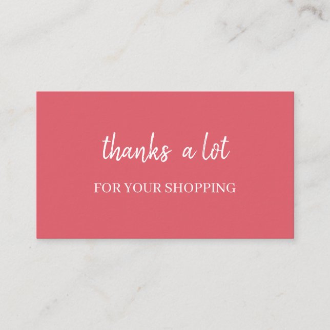 Terracotta Thank You Order Insert Card (Front)