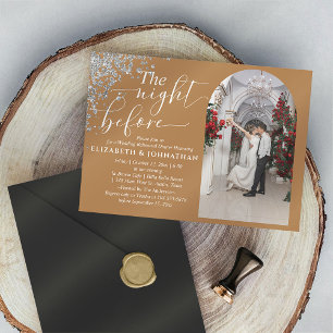 Terracotta The Night Before Rehearsal Dinner Invitation