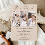 Terracotta The Wedding of Photo Simple Minimalist Invitation<br><div class="desc">The Wedding of Modern Elegant Four (4) Photo Collage and Large Date Minimalist Wedding Invitation. The Wedding Invitation cards contain a modern typography that are elegant,  simple and modern to use after you minimalist simple wedding day celebration.</div>