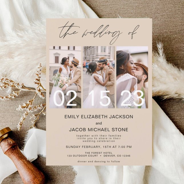 Terracotta The Wedding of Photo Simple Minimalist Invitation (Creator Uploaded)