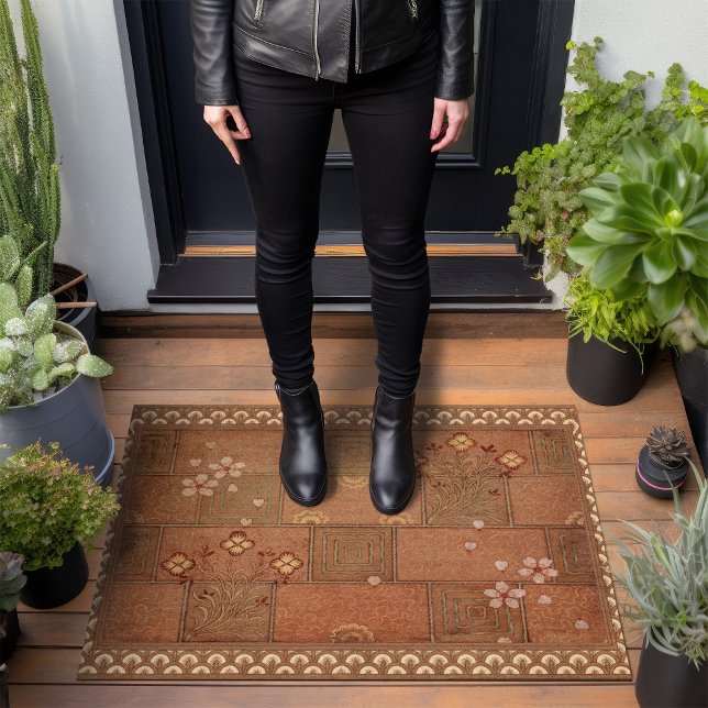 Terracotta Tiling Walter Crane Designs Doormat (Creator Uploaded)