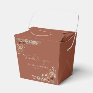 Terracotta Tiny Wildflower Baby Shower Favour Box
