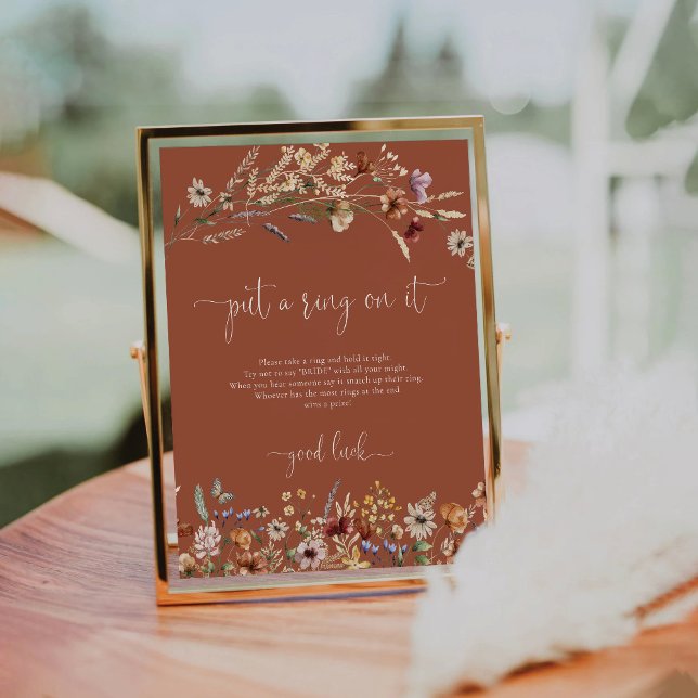 Terracotta Tiny Wildflower Put A Ring On It Sign (Creator Uploaded)