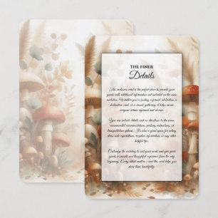 Terracotta Toadstool Woodland Magic Wedding Enclosure Card