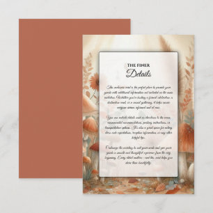 Terracotta Toadstool Woodland Magic Wedding Enclosure Card