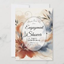 Terracotta Twilight and Navy Blooms Engagement