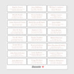 Terracotta wedding guest address labels sticker<br><div class="desc">Easy to personalize,  names and addresses / individual wedding shipping address label stickers for guests.</div>
