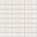 Terracotta wedding guest address labels sticker<br><div class="desc">Easy to personalize,  names and addresses / individual wedding shipping address label stickers for guests.</div>