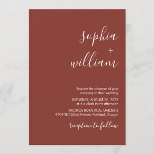 Terracotta Wedding Invitation