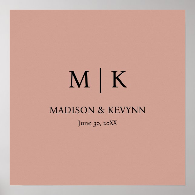 Terracotta  Wedding Poster (Front)