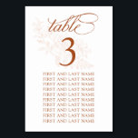 Terracotta Wedding Table Number Card<br><div class="desc">Terracotta Wedding Table Number Card</div>