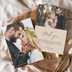 Terracotta Wedding Thank You 2 Photos  Card