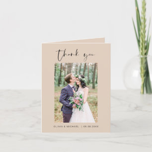 Terracotta Wedding Thank You Photo Minimalist