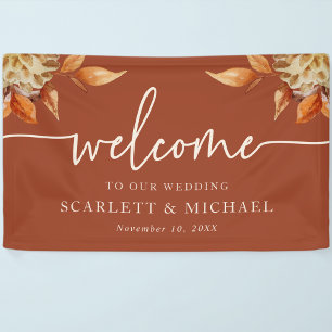 Terracotta Welcome Wedding Banner