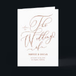 Terracotta Whimsical Calligraphy Boho Wedding Program<br><div class="desc">Keep your guests informed and your ceremony stylish with these wedding program booklet featuring whimsical calligraphy and a clean, timeless design. Perfect for any wedding theme or season, these elegant wedding programs guide guests through your ceremony. Customize the wording and choose from a variety of colours to match your wedding...</div>