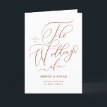 Terracotta Whimsical Calligraphy Boho Wedding Program<br><div class="desc">Keep your guests informed and your ceremony stylish with these wedding program booklet featuring whimsical calligraphy and a clean, timeless design. Perfect for any wedding theme or season, these elegant wedding programs guide guests through your ceremony. Customize the wording and choose from a variety of colours to match your wedding...</div>