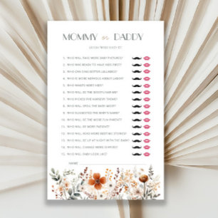 Terracotta Wildflower Baby Shower Mommy or Daddy