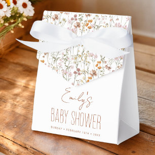 Terracotta Wildflower Boho Baby Shower In Bloom Favor Box
