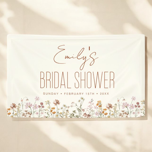 Terracotta Wildflower Boho Bridal Shower Banner (Creator Uploaded)