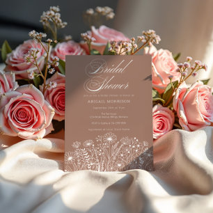 Terracotta Wildflower Bridal Shower Invitation