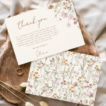 Terracotta Wildflower Bridal Shower Thank You Card<br><div class="desc">Express your gratitude with our Terracotta Wildflower Bridal Shower Thank You Card. This beautifully designed card captures the essence of nature's charm, featuring vibrant wildflowers against a warm terracotta backdrop. The delicate wildflowers symbolize the beauty and uniqueness of each moment shared during the bridal shower. The terracotta colour palette adds...</div>