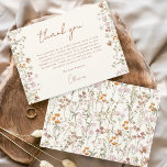 Terracotta Wildflower Bridal Shower Thank You Card<br><div class="desc">Express your gratitude with our Terracotta Wildflower Bridal Shower Thank You Card. This beautifully designed card captures the essence of nature's charm, featuring vibrant wildflowers against a warm terracotta backdrop. The delicate wildflowers symbolize the beauty and uniqueness of each moment shared during the bridal shower. The terracotta colour palette adds...</div>