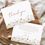 Terracotta Wildflower Bridal Shower Thank You Card<br><div class="desc">Express your gratitude with our Terracotta Wildflower Bridal Shower Thank You Card. This beautifully designed card captures the essence of nature's charm, featuring vibrant wildflowers against a warm terracotta backdrop. The delicate wildflowers symbolize the beauty and uniqueness of each moment shared during the bridal shower. The terracotta colour palette adds...</div>