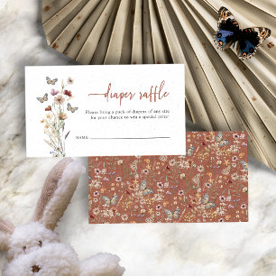 Terracotta Wildflower Diaper Raffle Enclosure Card