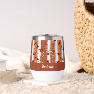 Terracotta Wildflower Monogram Boho 