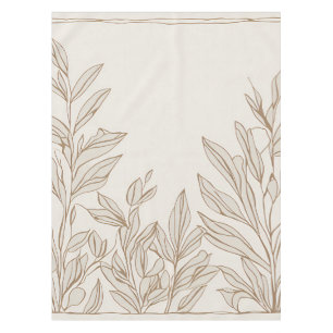 Terracotta Wildflower Rustic Boho Spring Decor Tablecloth