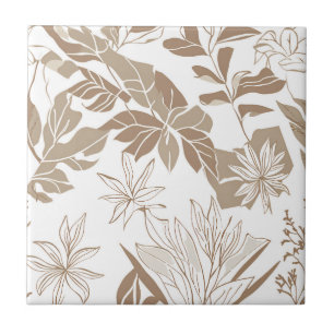 Terracotta Wildflower Rustic Boho Spring Decor Tile