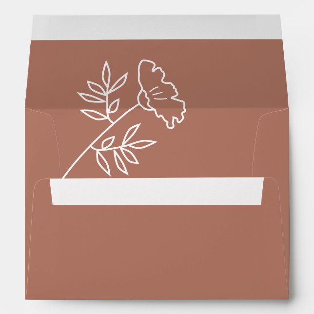 Terracotta Wildflower Wedding    Envelope (Back (Bottom))