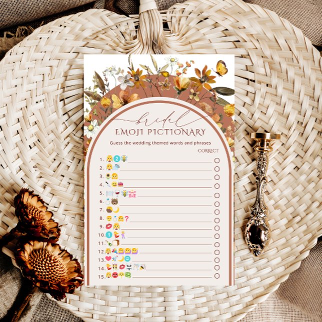 Terracotta Wildflowers Arch Bridal Shower Game (Creator Uploaded)