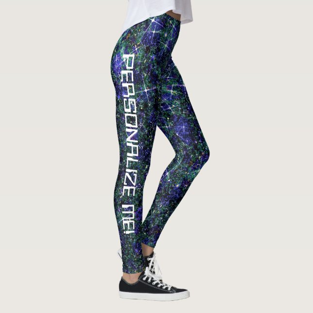 Terraform Garden Green Galaxy Glitter CUSTOM  Leggings (Right)