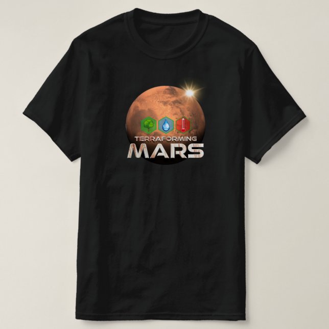 Terraforming Mars 3 Hex Design T-Shirt (Design Front)