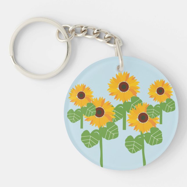 Terrain de tournesol Moderne joli girly art Porte  (Devant)