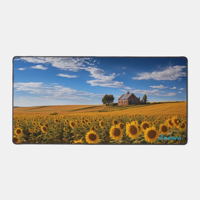 Terrain de tournesol personnalisé et un tapis de b (Recto)