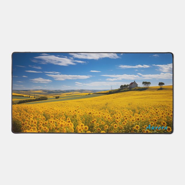 Terrain de tournesol personnalisé et un tapis de b (Recto)