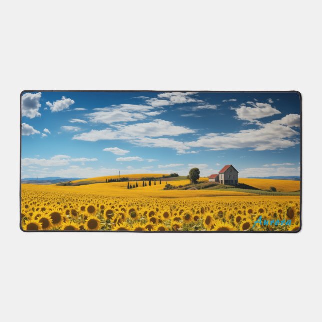 Terrain de tournesol personnalisé et un tapis de b (Recto)