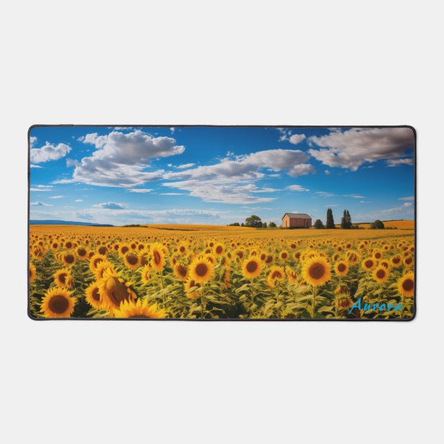 Terrain de tournesol personnalisé et un tapis de b (Recto)