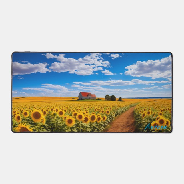 Terrain de tournesol personnalisé et un tapis de b (Recto)
