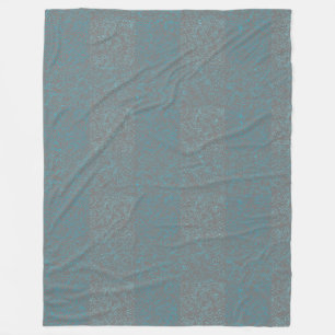 Terrain Pattern Blue 01bx4 Grey BG Fleece Blanket