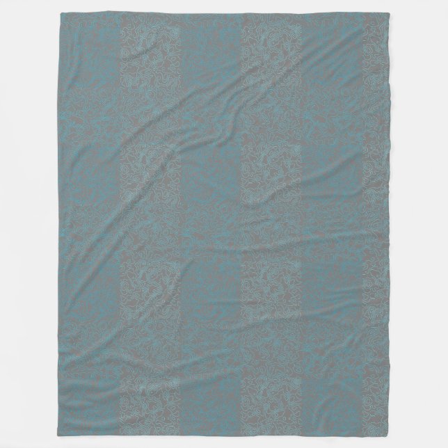 Terrain Pattern Blue 01bx4 Grey BG Fleece Blanket (Front)